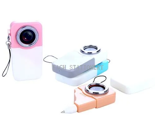 Penna in plastica a forma di fotocamera Kawaii